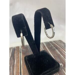 Small Vintage Silver Hoop Earrings